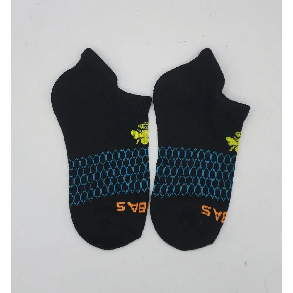 BOMBAS kids Originals Ankle Socks 3 pack, XS, Black/multicolor